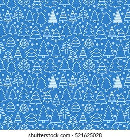Resumen de los árboles de navidad sin costura. Elementos de diseño. Temporada de invierno sin fisuras patrón