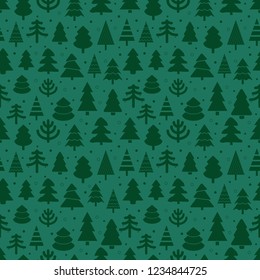 Abstract christmas trees seamless pattern