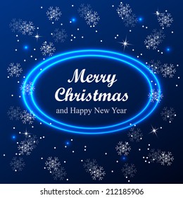 Abstract christmas vector design with light and snow/vector illustration