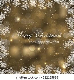 Abstract christmas vector design with light and snow/vector illustration