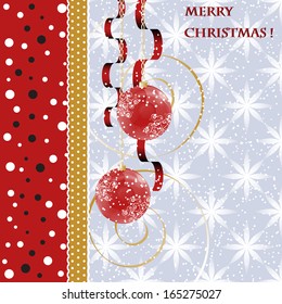 abstract Christmas vector illustration with Christmas balls