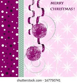 abstract Christmas vector illustration with christmas balls