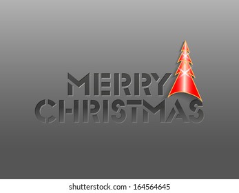Abstract Christmas vector illustration with grey color background.