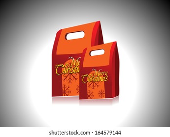 Abstract Christmas vector illustration with grey color background. 