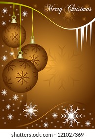 Abstract christmas vector illustration in shades of copper with room for text