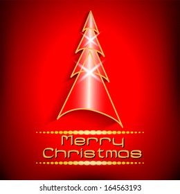 Abstract Christmas vector illustration with shiny color background. 