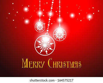 Abstract Christmas vector illustration with shiny color background. 
