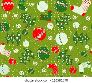 abstract Christmas vector seamless