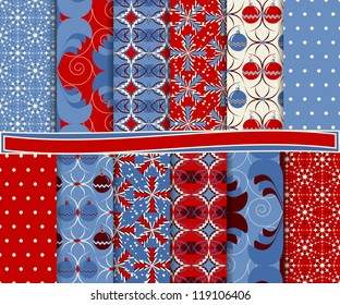 abstract Christmas vector set of paper for scrapbook