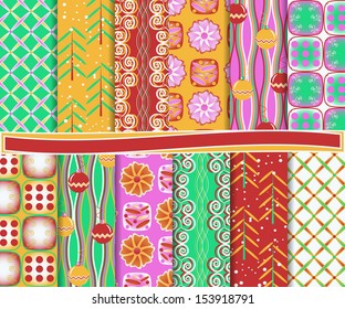 abstract Christmas vector set of paper for scrapbook