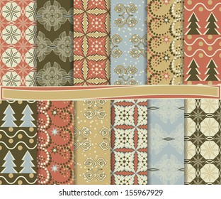 abstract Christmas vector set of paper for scrapbook