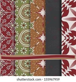 abstract Christmas vector set of paper for scrapbook
