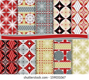 abstract Christmas vector set of paper for scrapbook