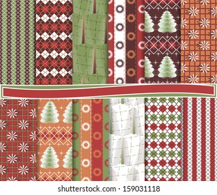 abstract Christmas vector set of paper for scrapbook 
