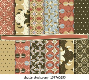 abstract Christmas vector set of paper for scrapbook