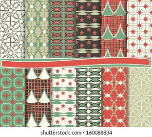 abstract Christmas vector set of paper for scrapbook