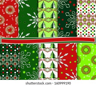 abstract Christmas vector set of paper for scrapbook