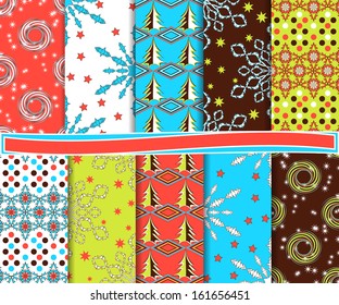 abstract Christmas vector set of paper for scrapbook