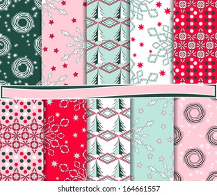 abstract Christmas vector set of paper for scrapbook