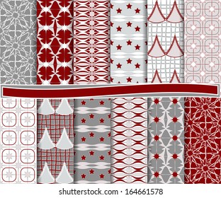 abstract Christmas vector set of paper for scrapbook