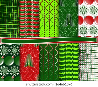 abstract Christmas vector set of paper for scrapbook 