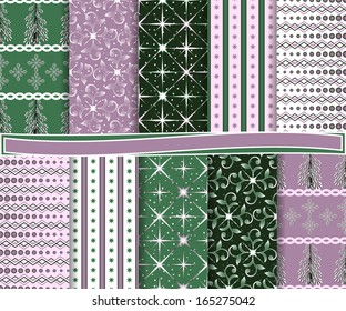 abstract Christmas vector set of paper for scrapbook 