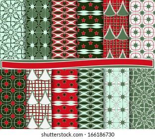 abstract Christmas vector set of paper for scrapbook