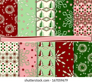 abstract Christmas vector set of paper for scrapbook