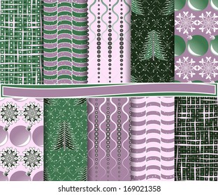 abstract Christmas vector set of paper for scrapbook 