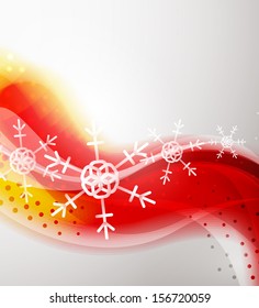 Abstract Christmas wavy line background