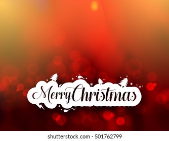 Abstract Christmas Winter background with circle lighting background