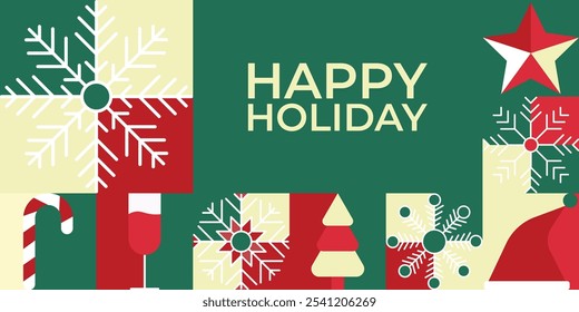 Fundo abstrato de Natal e inverno, fundo de floco de neve abstrato geométrico para o Natal, padrão de Natal sem costura.
