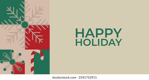 Abstract Christmas and winter background, geometric abstract snowflake background for Christmas, seamless Christmas pattern.