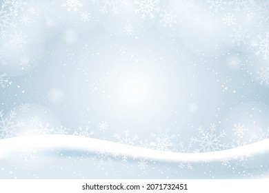 abstract christmas and winter snowy landscape background vector illustration