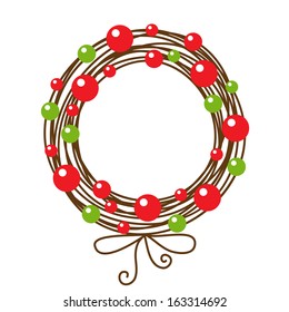 Abstract Christmas wreath