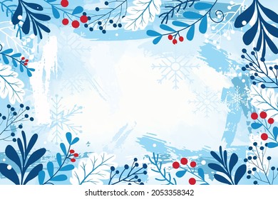 abstract christmass winter background design.Christmas greeting card or invitation design. Vector frame with hand drawn.