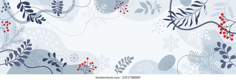 abstract christmass winter background design.Christmas greeting card or invitation design. Vector frame with hand drawn.	