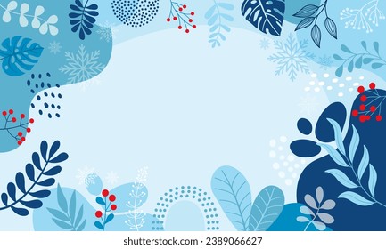 abstract christmass winter background design.Christmas greeting card or invitation design. Vector frame with hand drawn.