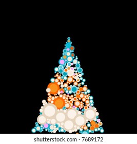 abstract christmas-tree with circles