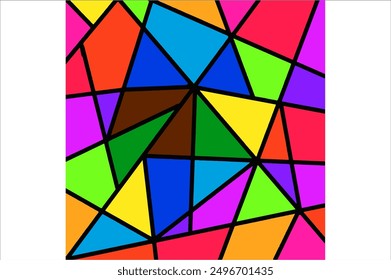 Abstract Chromatic Mosaic Art Background Design