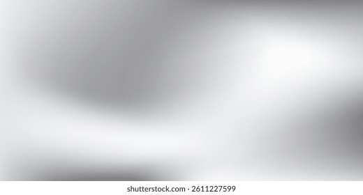 Abstract chrome gradient surface with light gloss. Vector aluminum grey sheet abstract