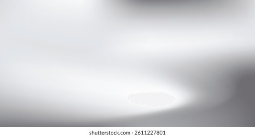 Abstract chrome gradient surface with light gloss. Vector aluminum grey sheet with reflection background abstract modern