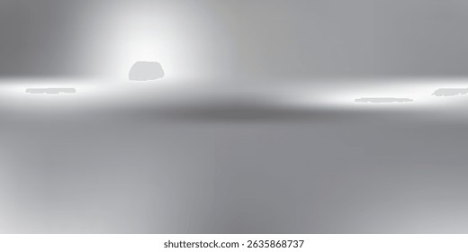 Abstract chrome gradient surface with light gloss. Vector aluminum grey sheet with reflection simple art modern good
