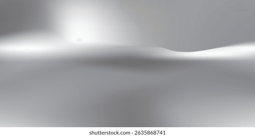 Abstract chrome gradient surface with light gloss. Vector aluminum grey sheet with reflection simple art modern good nice