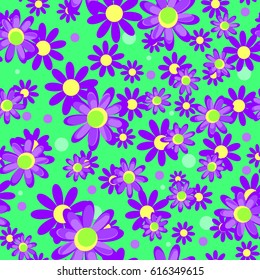 abstract chrysanthemum flower pattern for textiles, Wallpaper, light green background