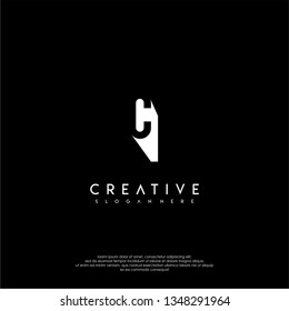 abstract CI logo letters in shadow shape design concept