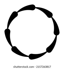 Abstract cicular geometric circle vector design element