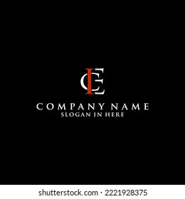 diseño abstracto del logotipo CIE. vector de letra IEC moderna