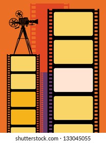 Abstract cinema background, vector illustration