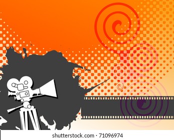 Abstract cinema background, vector illustration